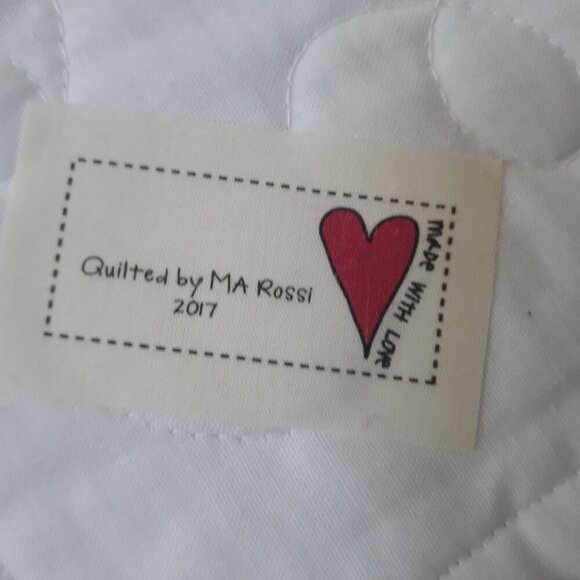 Handmade 36" Square Floral Polka Dot Patchwork Quilt Throw Blanket by Ma Rossi - Picture 7 of 10